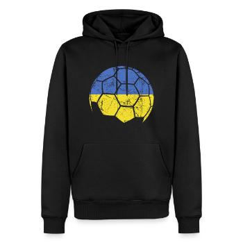 Ukraine Ballon de football Football - Sweat à capuche Premium bio Homme - noir - Devant - Nico (187cm)