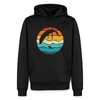Paraglider Retro Color vintage - Men’s Premium Organic Hoodie - black - Front - Nico (187cm)