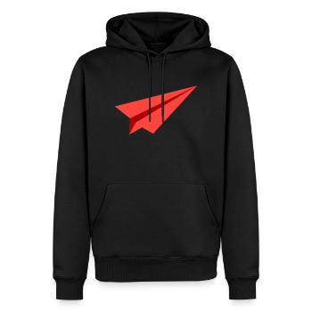 PAPER ROCKET - Men’s Premium Organic Hoodie - black - Front - Nico (187cm)