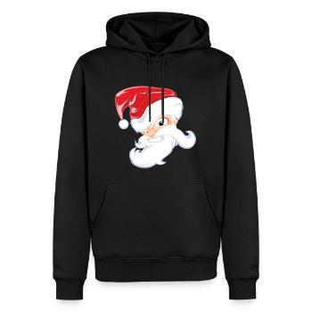 Père Noël du Père Noël w - Sweat à capuche Premium bio Homme - noir - Devant - Nico (187cm)