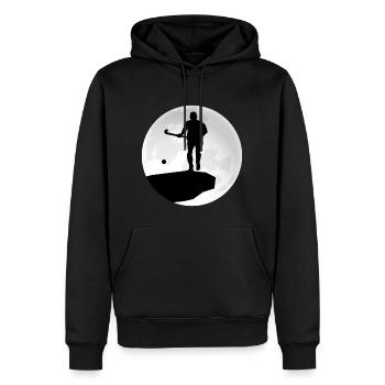 hockey feldhockey hockeyspieler warmup hockeyzone - Männer Premium Bio Hoodie - Schwarz - Vorne - Nico (187cm)
