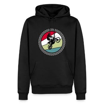 motocross motorrad motorsport dirtbike - Männer Premium Bio Hoodie - Schwarz - Vorne - Nico (187cm)