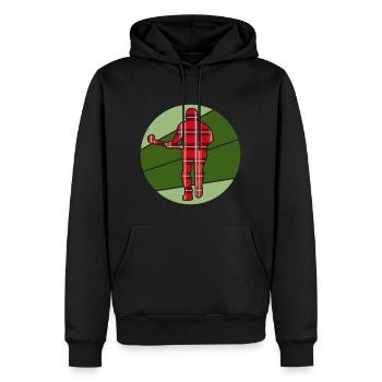 Hockey sur gazon Joueur de hockey Terrain de hockey - Sweat à capuche Premium bio Homme - noir - Devant - Nico (187cm)