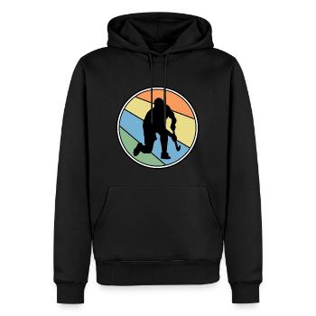 Feldhockey Hockeyspieler Hockeysport - Männer Premium Bio Hoodie - Schwarz - Vorne - Nico (187cm)