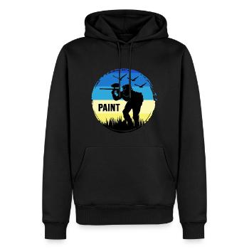 Paintball Paintballspieler Gotcha-world - Männer Premium Bio Hoodie - Schwarz - Vorne - Nico (187cm)