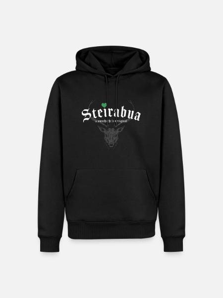 STEIRABUA STEIERMARK STEIRER ORIGINAL STEIRISCH - Männer Premium Bio Hoodie - Schwarz