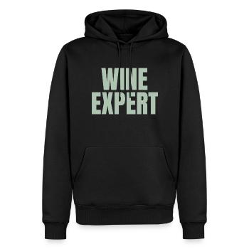 Wine expert - Men’s Premium Organic Hoodie - black - Front - Nico (187cm)