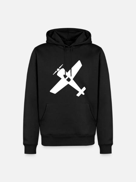 Flugzeug Geschenk Modellflugzeug - Männer Premium Bio Hoodie - Schwarz
