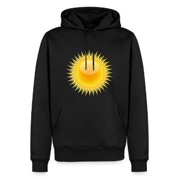 soleil arc-en-ciel nuages soleil météo cloud50 - Sweat à capuche Premium bio Homme - noir - Devant - Nico (187cm)