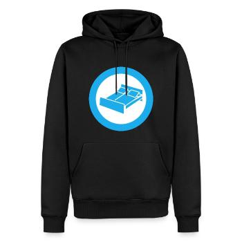 bett bed schlafen schlafzimmer sleeping room63 - Männer Premium Bio Hoodie - Schwarz - Vorne - Nico (187cm)