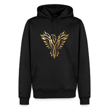 Phoenix Phönix - Männer Premium Bio Hoodie - Schwarz - Vorne - Nico (187cm)