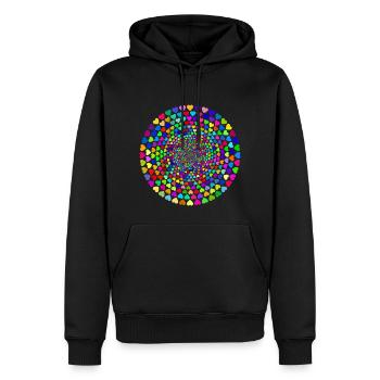 valentine baisers baiser d'amour valentines jour kuessen15 - Sweat à capuche Premium bio Homme - noir - Devant - Nico (187cm)