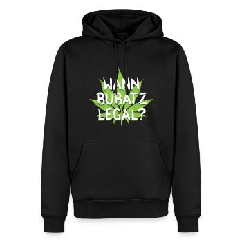 Bubatz - Männer Premium Bio Hoodie - Schwarz - Vorne - Nico (187cm)