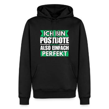 Einfach ein Perfekter Postbote - Männer Premium Bio Hoodie - Schwarz - Vorne - Nico (187cm)