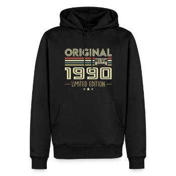 Vintage 1990er Jahre Original Vintage Retro Geburtstag - Männer Premium Bio Hoodie - Schwarz - Vorne - Nico (187cm)
