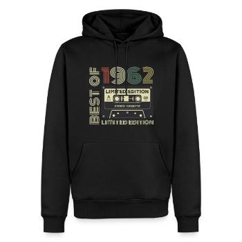 Jahrgang 1962 - 1962 Retro Geburtstagsgeschenk - Männer Premium Bio Hoodie - Schwarz - Vorne - Nico (187cm)