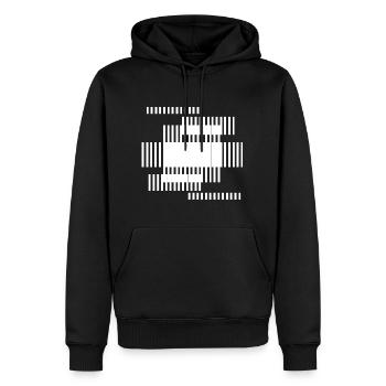 Conception de lignes géométriques - Sweat à capuche Premium bio Homme - noir - Devant - Nico (187cm)