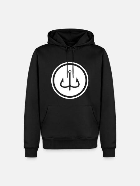 hameçon - Sweat à capuche Premium bio Homme - noir