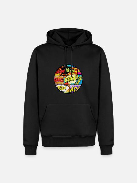 Comic-Stil - Männer Premium Bio Hoodie - Schwarz