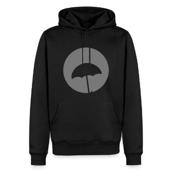 Umbrella circle cloud rain 1c - Men’s Premium Organic Hoodie - black - Front - Nico (187cm)