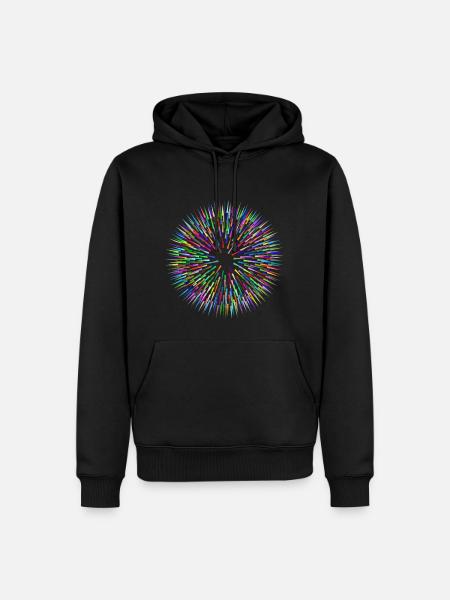 Bunte Nadeln abstrakt - Männer Premium Bio Hoodie - Schwarz
