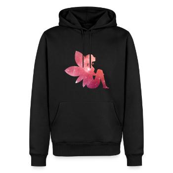 Fée avec des ailes - Sweat à capuche Premium bio Homme - noir - Devant - Nico (187cm)