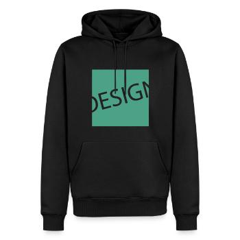 Design - Männer Premium Bio Hoodie - Schwarz - Vorne - Nico (187cm)
