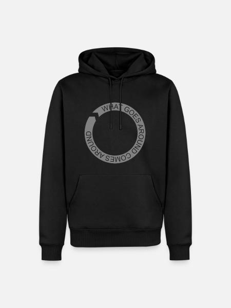 WHAT GOES AROUND - Men’s Premium Organic Hoodie - black