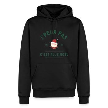 J'peux pas c'est plus noël - Sweat à capuche Premium bio Homme - noir - Devant - Nico (187cm)