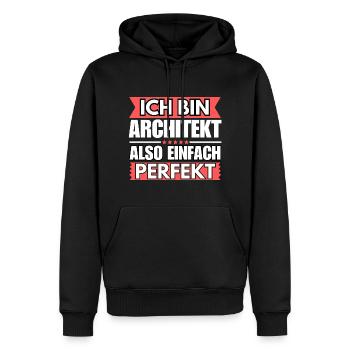 Einfach ein Perfekter Architekt - Männer Premium Bio Hoodie - Schwarz - Vorne - Nico (187cm)