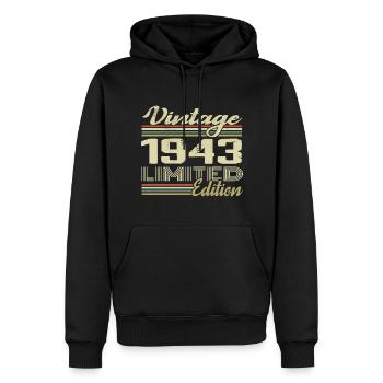 Geburtstag 81 Jahre Jahrgang 1943 Geschenk 1943 - Männer Premium Bio Hoodie - Schwarz - Vorne - Nico (187cm)
