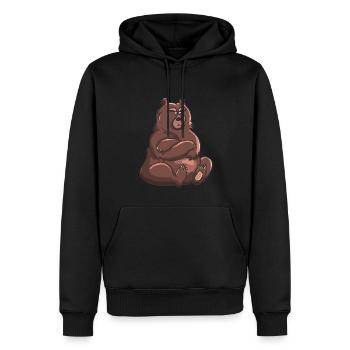 Mad Bear - Men’s Premium Organic Hoodie - black - Front - Nico (187cm)