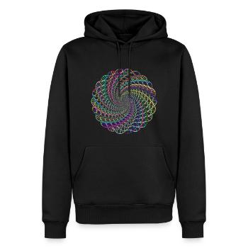 DNA - Männer Premium Bio Hoodie - Schwarz - Vorne - Nico (187cm)
