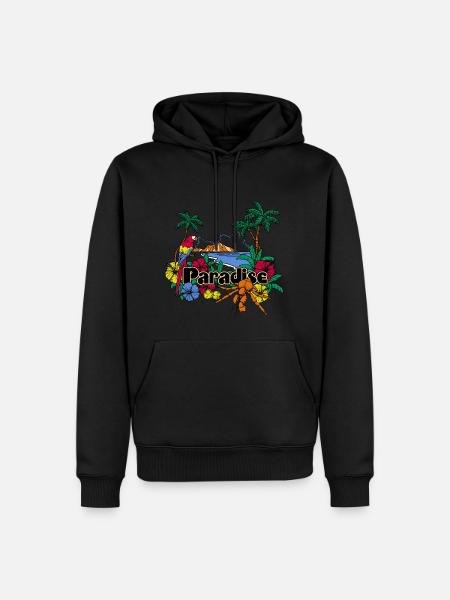 paradis 2 - Sweat à capuche Premium bio Homme - noir