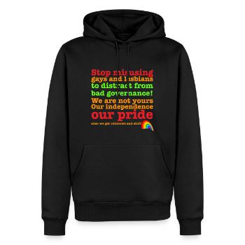 no bad governance - Männer Premium Bio Hoodie - Schwarz - Vorne - Nico (187cm)