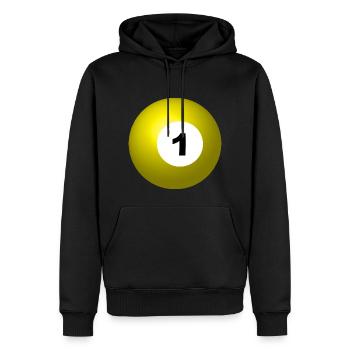 piscine billards billard queue de billard balle sport35 - Sweat à capuche Premium bio Homme - noir - Devant - Nico (187cm)
