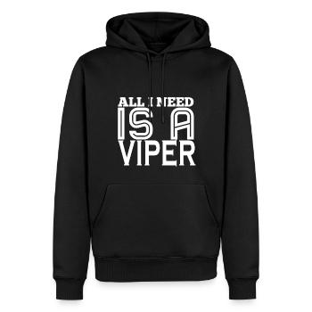 Reptilien Natter Viper Love - Männer Premium Bio Hoodie - Schwarz - Vorne - Nico (187cm)