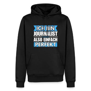 Einfach ein Perfekter Journalist - Männer Premium Bio Hoodie - Schwarz - Vorne - Nico (187cm)