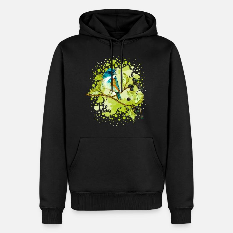 oiseau - Sweat à capuche Premium bio Homme - noir