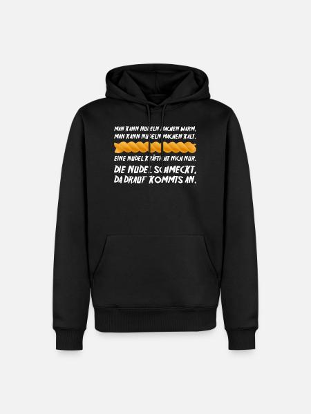 Die Nudel - Männer Premium Bio Hoodie - Schwarz