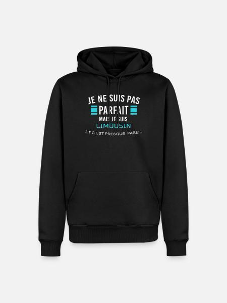je ne suis pas parfait LIMOUSIN - Sweat à capuche Premium bio Homme - noir