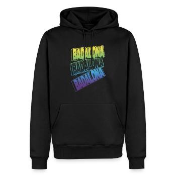 Badalona Espagne City Font Skyline Vacances - Sweat à capuche Premium bio Homme - noir - Devant - Nico (187cm)