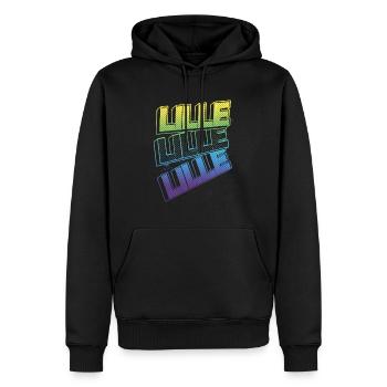 Lille France City Font Skyline Accueil - Sweat à capuche Premium bio Homme - noir - Devant - Nico (187cm)