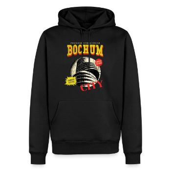 Bochum Deutschland Stadt Skyline Vintage Retro - Männer Premium Bio Hoodie - Schwarz - Vorne - Nico (187cm)