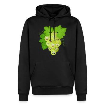 Grape - Men’s Premium Organic Hoodie - black - Front - Nico (187cm)