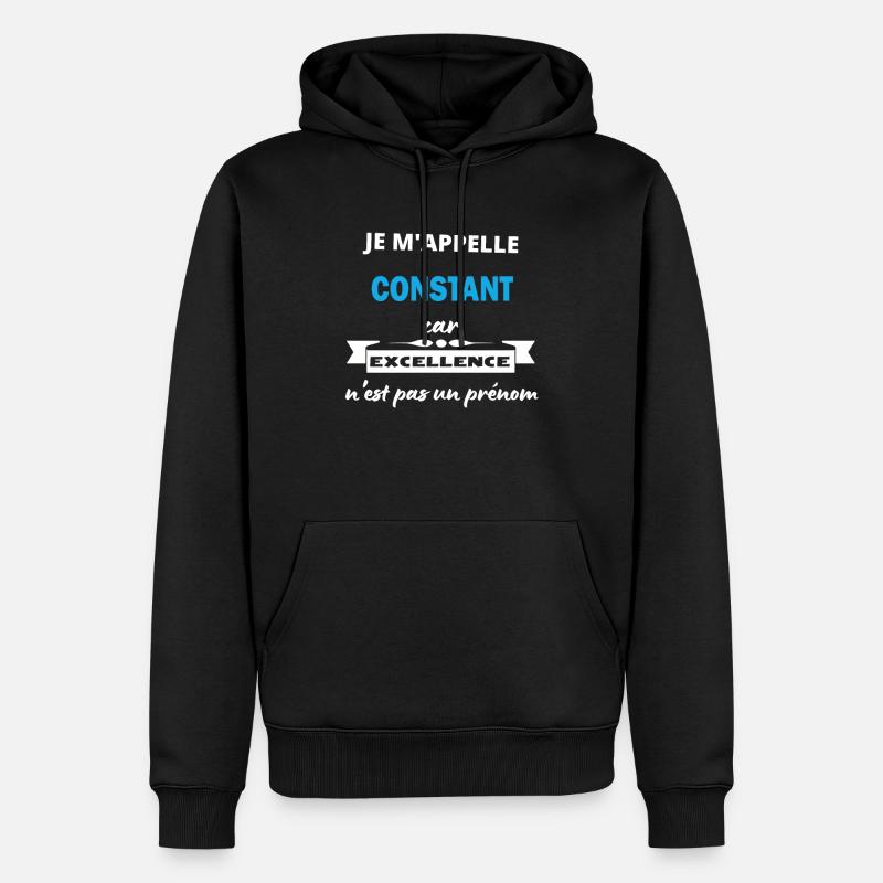 Je m'appelle excellence Constant - Sweat à capuche Premium bio Homme - noir