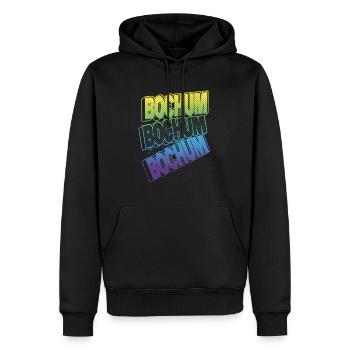 Bochum Deutschland Stadt Schrift Skyline Heimat - Männer Premium Bio Hoodie - Schwarz - Vorne - Nico (187cm)