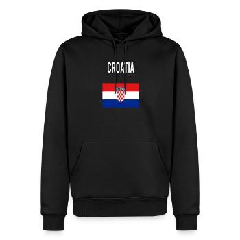 Kroatien FLAGGE - Männer Premium Bio Hoodie - Schwarz - Vorne - Nico (187cm)