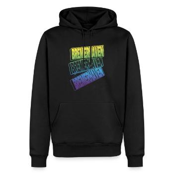 Bremerhaven Deutschland Stadt Schrift Skyline - Männer Premium Bio Hoodie - Schwarz - Vorne - Nico (187cm)