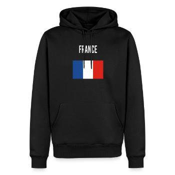 France FLAG - Men’s Premium Organic Hoodie - black - Front - Nico (187cm)